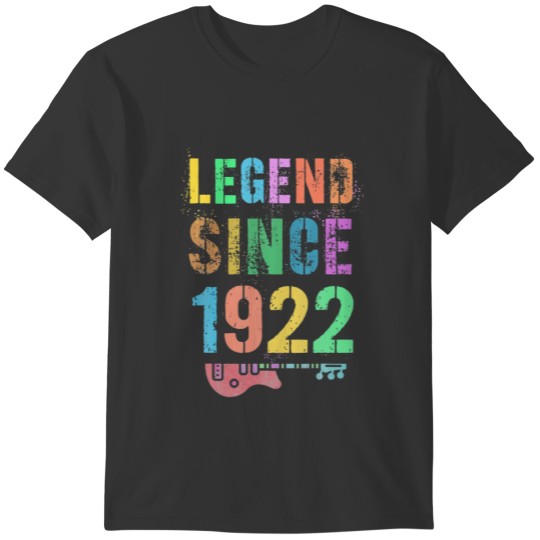 LEGEND Since 1922 Awesome Rockstar 100Th Birthday T Shirts
