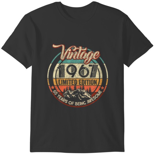 55 Year Of Being Awesome 55 Birthday Gifts Vintage T Shirts