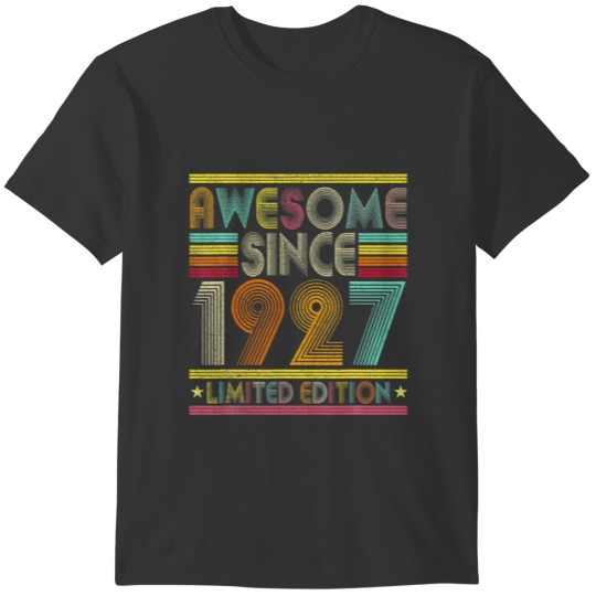 95Th Birthday Vintage T Shirts 95 Years Old Awesome Sin