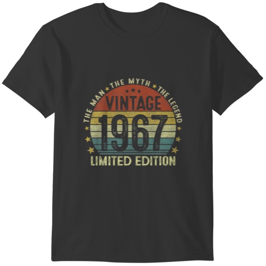 Mens 55 Year Old Gifts Vintage 1967 Man Myth Legen T Shirts
