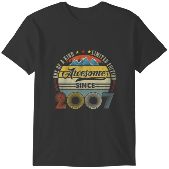 Happy 15Th Birthday Vintage 2007 15 Years Old T Shirts