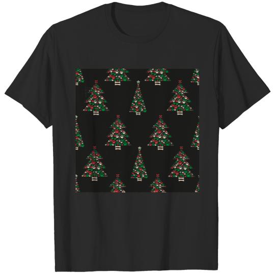Christmas Tree Paw Prints Made of paw print Christmas tree T-Shirts