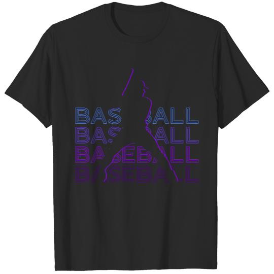 Baseball T- Shirt Baseball Player Retro Baseball Gift T- Shirt T-Shirts
