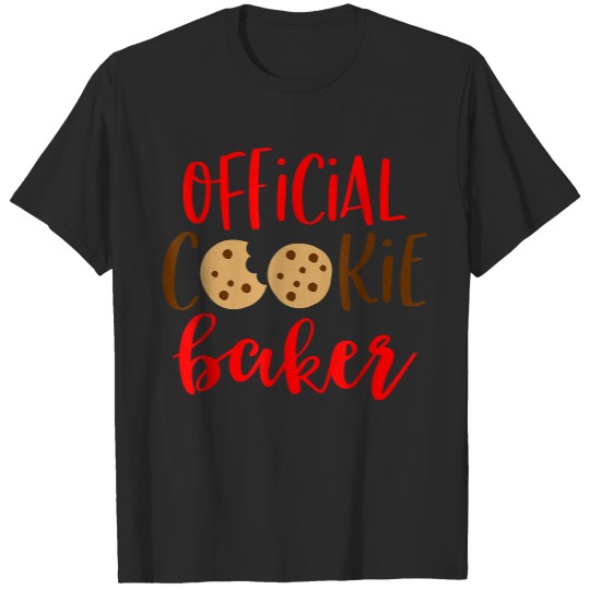 Official Cookie Baker Shirt Friends Family Christmas Pajamas T-Shirt T-Shirts