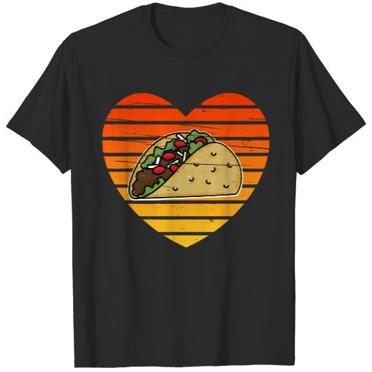Taco Lover I Love Tacos Heart Retro T-Shirts