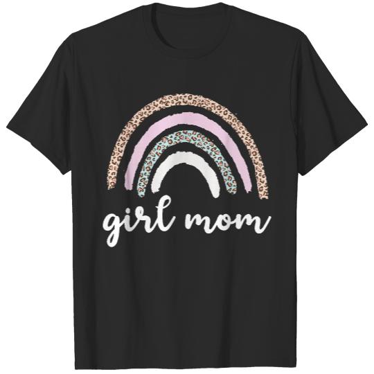 Gift  Shirt Girl Mom Mama Rainbow With Leopard Skin Print   835 T-Shirts