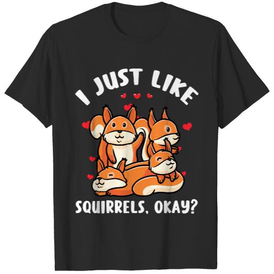 Squirrel Lover T- Shirt Squirrel Rodent Lover Heart Funny Squirrel T- Shirt T-Shirts