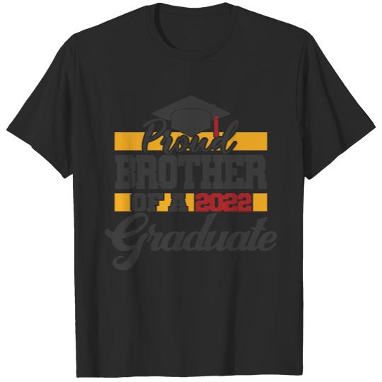 Graduation Gift  Shirt Proud Brother of a 2022 School Student Graduate, Graduation Party Gift For Men or Boys   863 T-Shirts