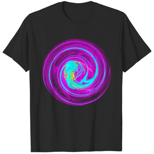 Abstract Digital Art T- Shirt Abstract Art Inner World Circle Design T- Shirt T-Shirts