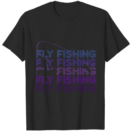 Fishing T- Shirt Fly Fishing Retro Gift T- Shirt T-Shirts