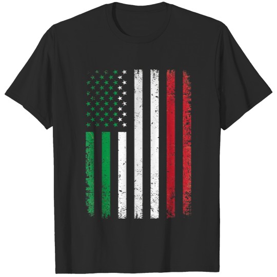 Italy USA Flag 4th Of July Patriotic American Italian Flag T-Shirt T-Shirts