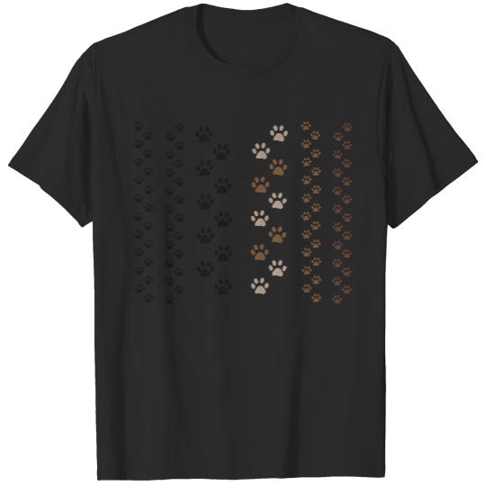 Paw Print Brown and black colored paw prints T-Shirts