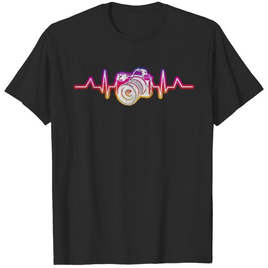 Photographer T- Shirt Heart Beat Camera Photographer T- Shirt T-Shirts