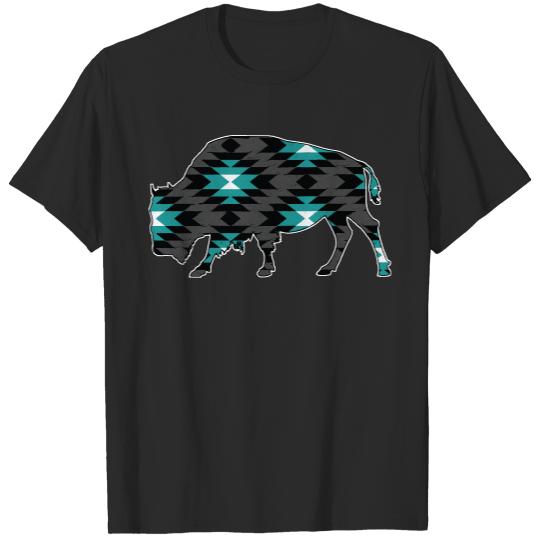 Native American Design Gift T- Shirt Bison Pattern - 3 T- Shirt T-Shirts