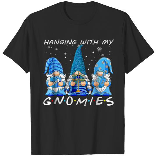 Hanging With Gnomies Gnome Christmas Happy Hanukkah T-Shirts