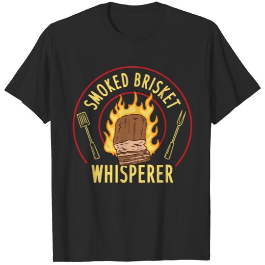 Meat Smoking Bbq T- Shirt Smoked Brisket Whisperer T- Shirt T-Shirts
