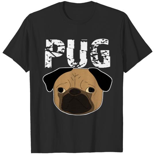 Pug Dog T- Shirtcute funny pug Dog lovers pattern T- Shirt T-Shirts