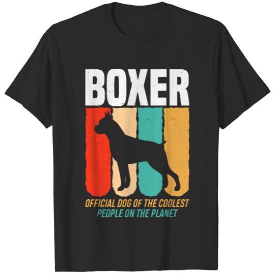 Boxer Dog T- Shirt Official Dog Of The Coolest People Boxer T- Shirt T-Shirts