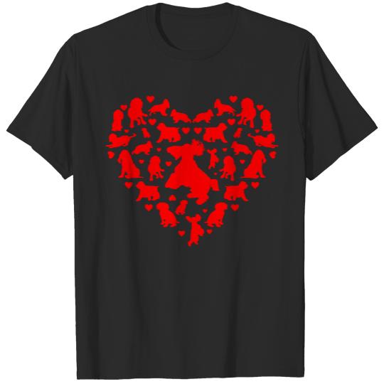 Valentines Day Cocker Spaniel Hearts Love Dog Lover Valentines Day T-Shirts