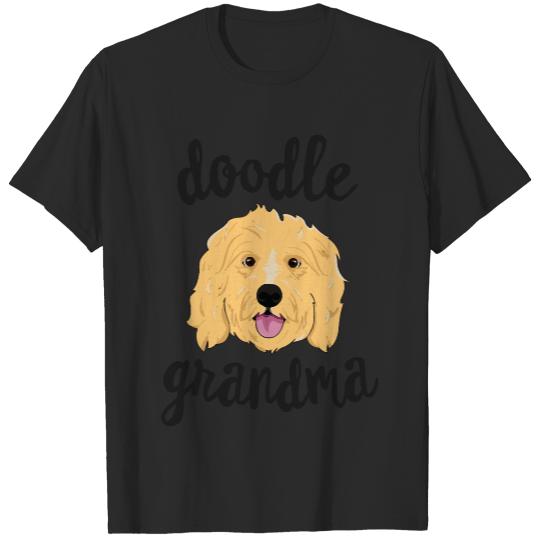 Dog Grandma T- Shirt Golden Doodle Grandma Pawma Dog Grandparents Grand Maw T- Shirt T-Shirts