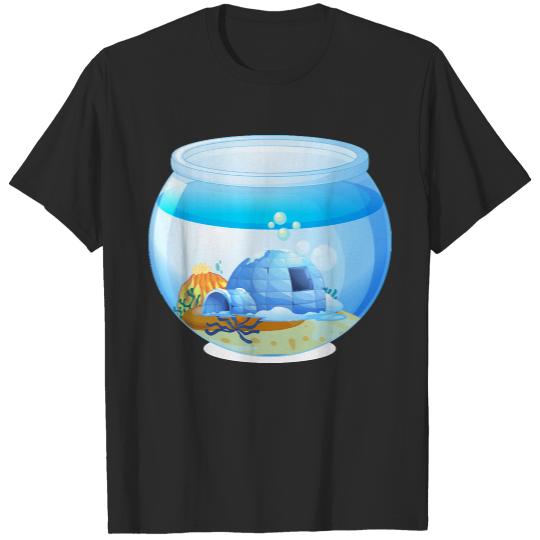 Fish Tank T- Shirtigloo in fish aquarium- sea life, fish, fish tank, fish bowl, fish aquarium, fish lovers T- Shirt T-Shirts