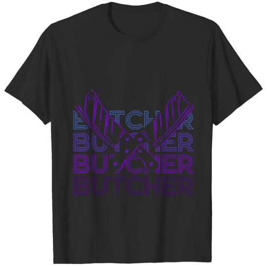 Butcher T- Shirt Butcher Retro Gift T- Shirt T-Shirts