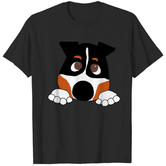 Bernese Mountain Dog T-Shirtbernese mountain dog rust peeking cartoon T-Shirt T-Shirts