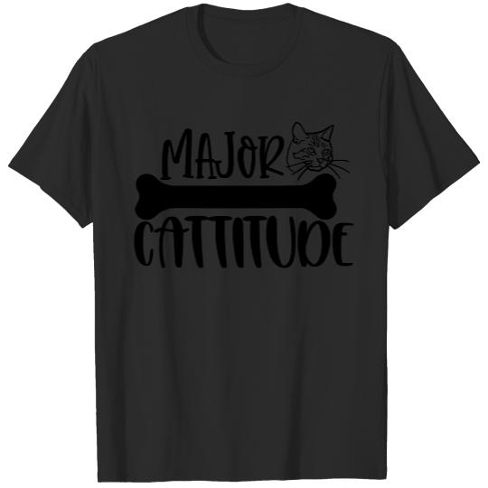 Cat T Shirt Major Cattitude T Shirt T-Shirts