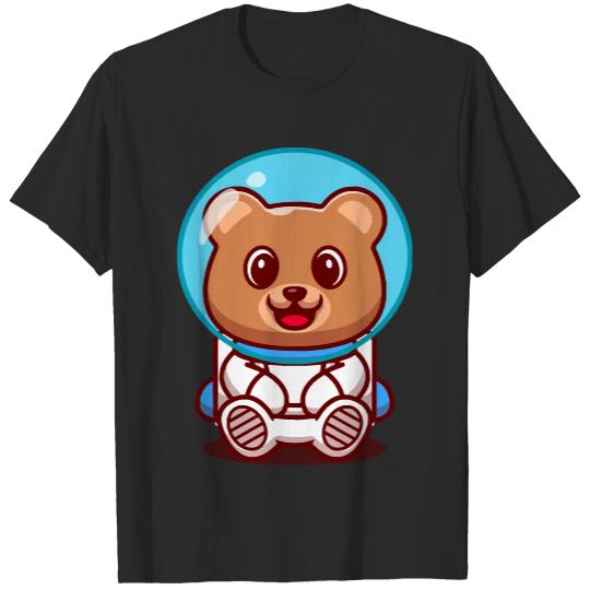 Cute Bear Astronaut Cartoon T- Shirt Cute Bear Astronaut Cartoon T- Shirt T-Shirts