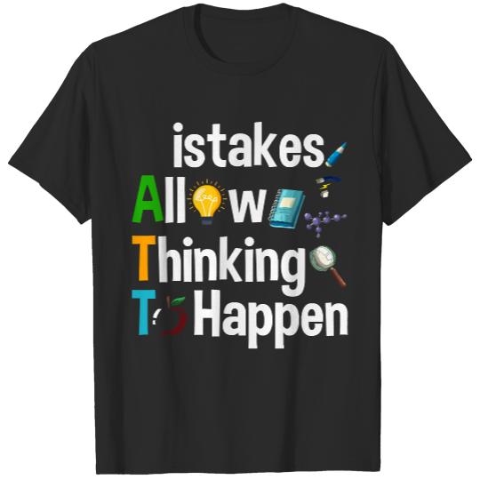 Math Day T- Shirt Mistakes Allow Thinking To Happen Math Day Back to school T- Shirt T-Shirts