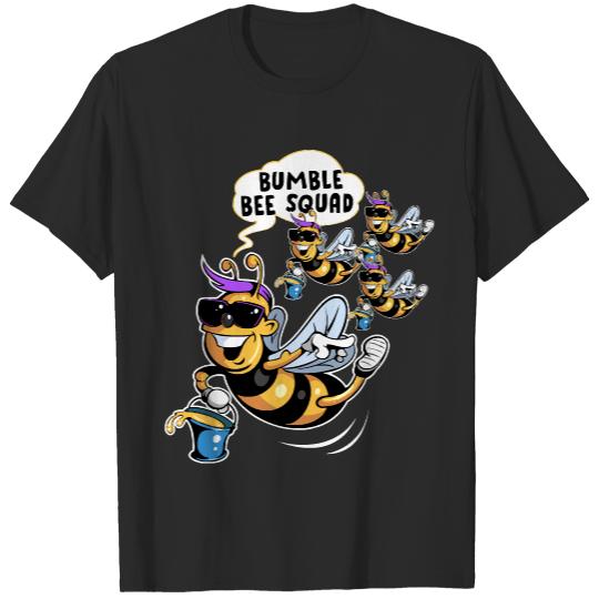Bumble Bee Squad T- Shirt Funny Halloween Costume Bumble Bee Squad Teacher Student Back To School T- Shirt T-Shirts