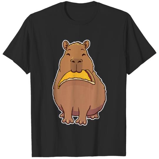 Capybara Capybara Cheese Pizza T-Shirts