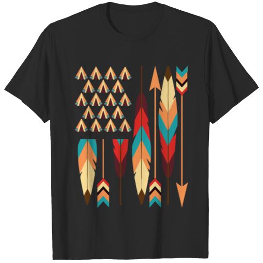 Native American T- Shirt Native American Flag Shirt U S A Native American 4th of July T- Shirt T-Shirts