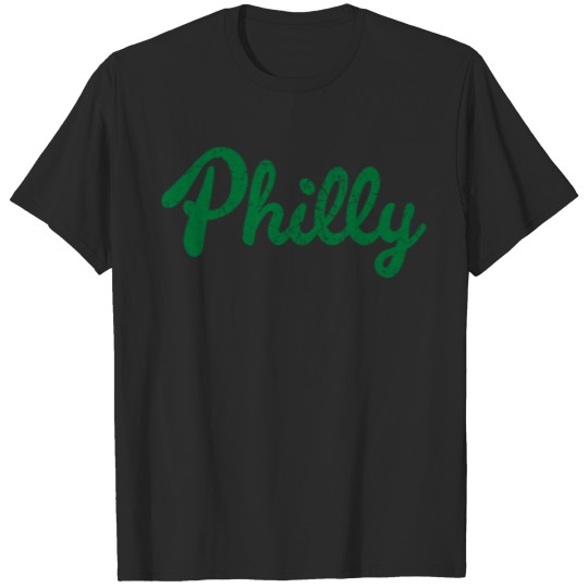 Retro Distressed Philly Sports Logo Green97 T-Shirts
