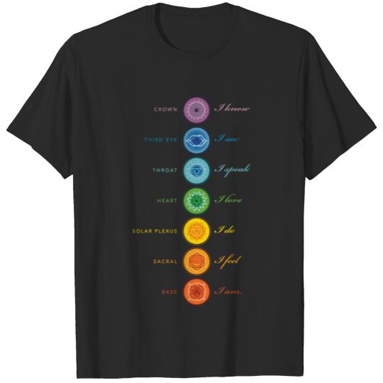 Chakras + affirmations T-Shirts