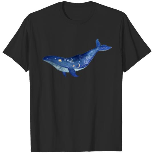 DetailedDesign  Blue Galaxy Whale T-Shirts