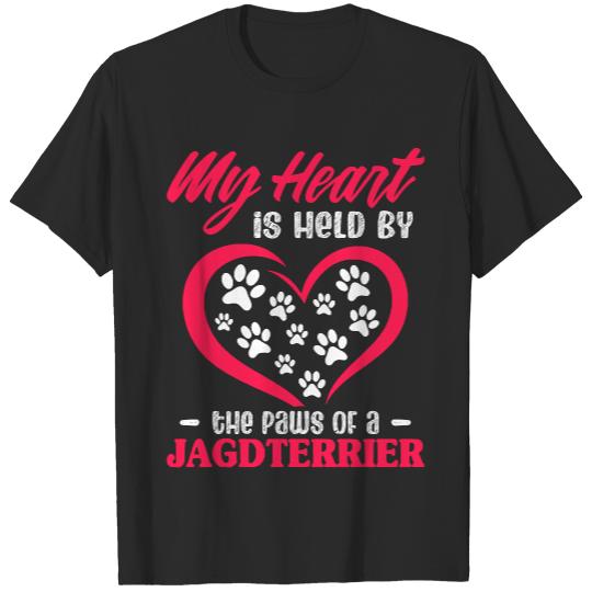 Jagdterrier T- Shirt My Heart Is Held By The Paws Of A Jagdterrier T- Shirt T-Shirts