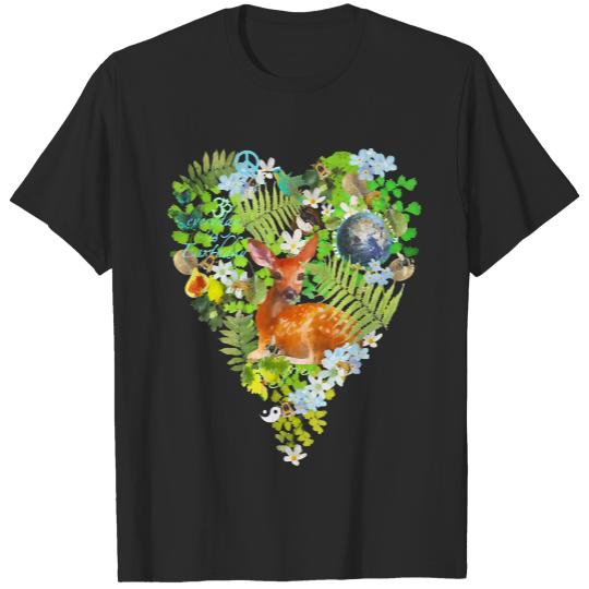 Botanical Heart T- Shirt Botanical Heart, Save the Planet T- Shirt T-Shirts