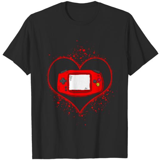 Gamer Heart Valentines Day T- Shirt Gamer Heart Valentines Day Video Games Boys Kids Teens T- Shirt T-Shirts