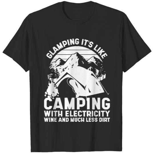 Camping Glamping Nature Camp Mountain Camper Funny Camping T-Shirts