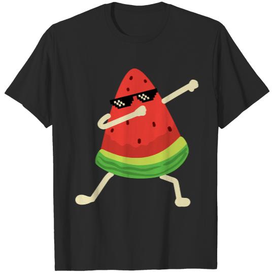 Dabbing Watermelon T- Shirt Dabbing Watermelon Melon Summer Fruit lover Gift T- Shirt T-Shirts