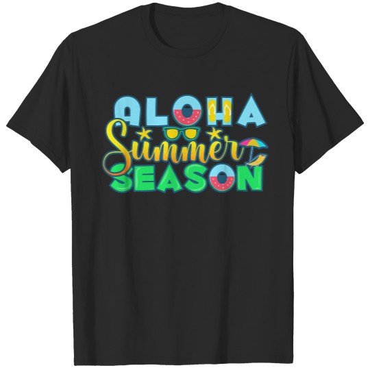 Summer Vacation Gifts T- Shirt A L O H A S U M M E R S E A S O N T- Shirt (1) T-Shirts