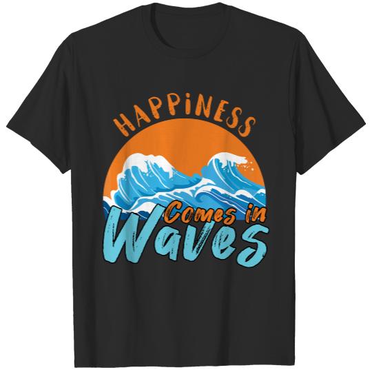 Ocean T Shirt Beach 2022 Tropical Happiness Waves Hello Summer T Shirt_ T-Shirts