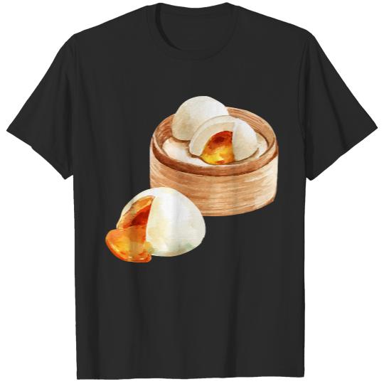 Chinese Food Lover T- Shirt Chinese Golden Salted Egg Custard Bao T- Shirt T-Shirts