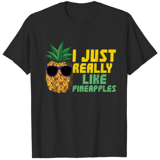 Ocean T Shirt Beach 2022 Tropical Really Like Pineapple Summer T Shirt T-Shirts