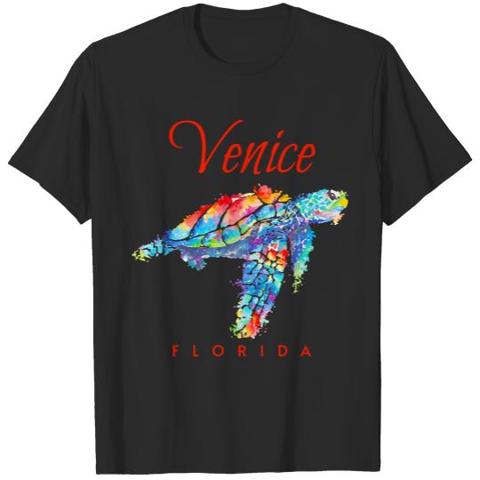 Venice Florida Watercolor Sea Turtle T- Shirt Venice Florida Watercolor Sea Turtle T- Shirt T-Shirts