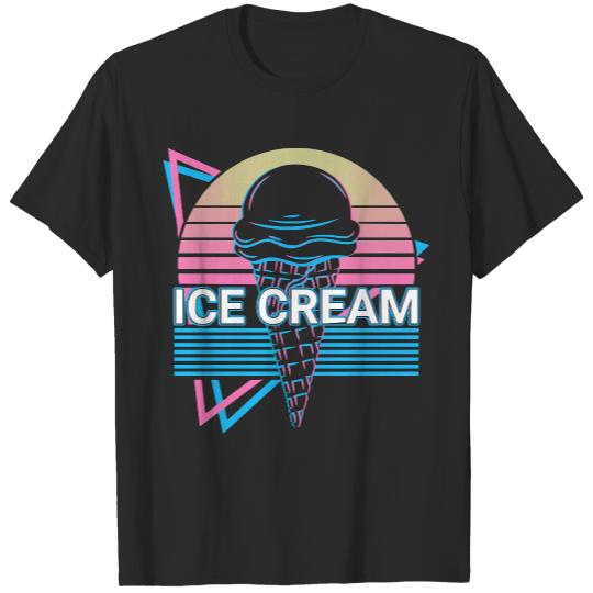 Ice Cream T- Shirt Ice Cream Vaporwave Aesthetic Retro Gift T- Shirt T-Shirts