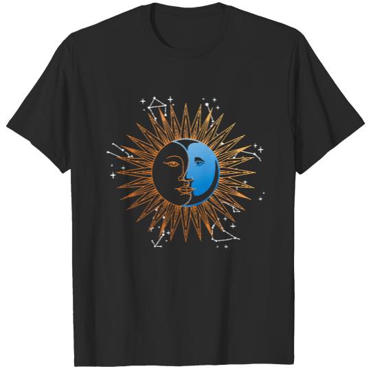 Astronomy T- Shirt Moon Astrology Celestial Bodies Sun Astronomy T- Shirt T-Shirts
