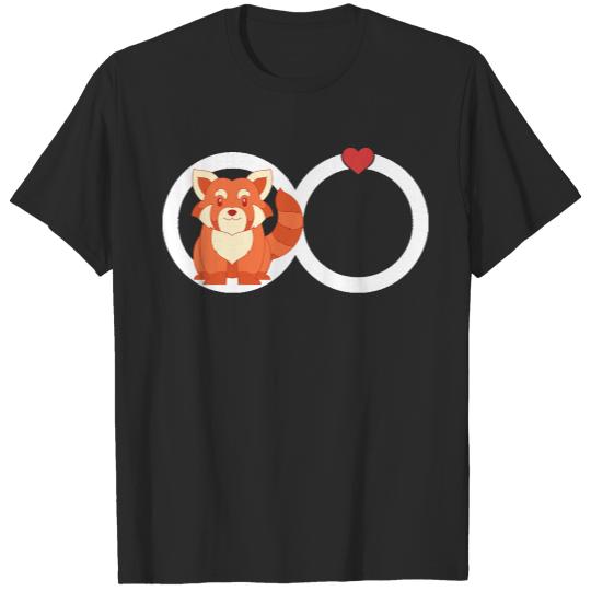 Red Panda T- Shirt Infinity Love Red Panda Lover Chinese Animal Red Panda T- Shirt T-Shirts