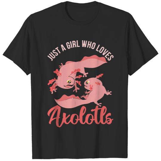 Axolotl Retro Axolotls Girly Axolotl T-Shirts